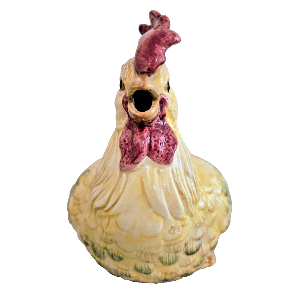Vintage 1986 FITZ & FLOYD Coq du Village ROOSTER Teapot - Picture 4 of 12
